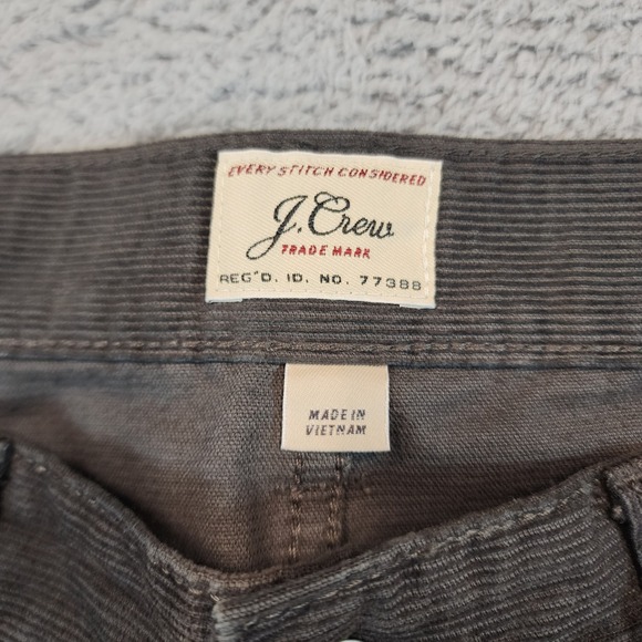 J Crew 770 Corduroy Pants Mens 33x30 Charcoal Gray Straight Leg 5 Pockets Casual - Picture 4 of 11